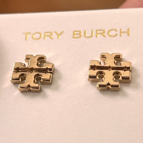 TORY BURCH• Small Logo Earrings - Picture 1 of 15